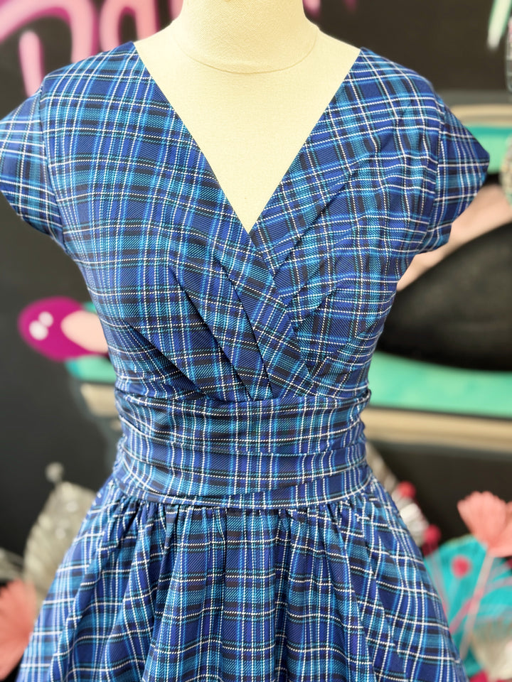 Blue Plaid Greta Dress
