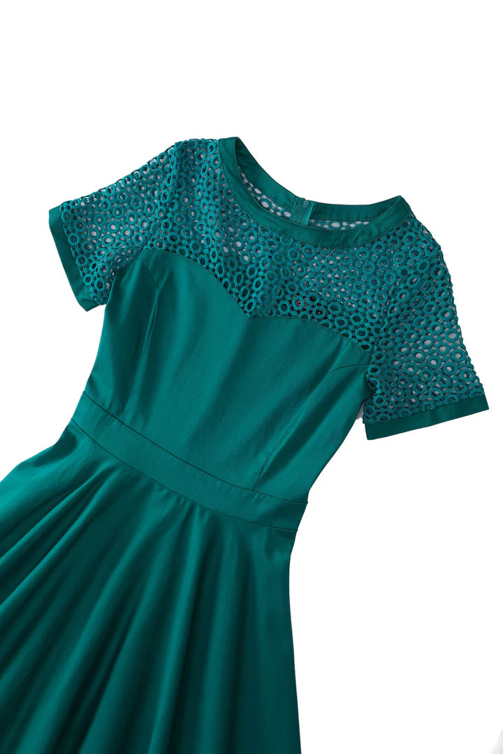 Tess Dress in Emerald Green