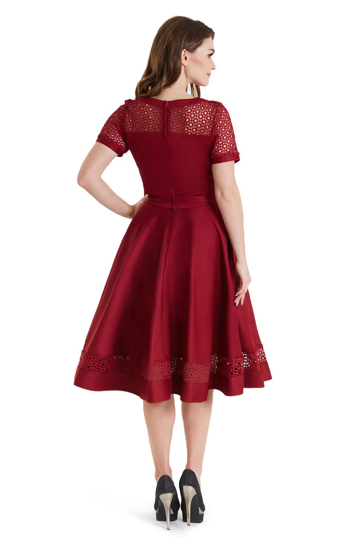 Tess Dress in Burgundy