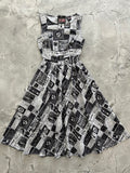 Spooky Print Midi Dress
