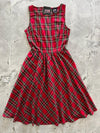 Red Plaid Vintage Dress - Preorder for dispatch 20th November