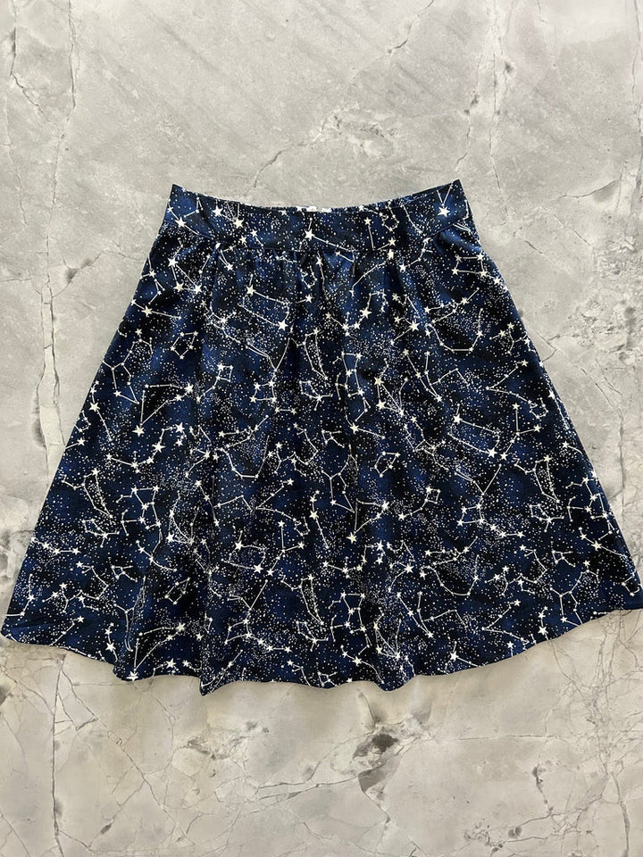Glow in the Dark Constellations A-Line Skirt - Preorder for dispatch 5th September