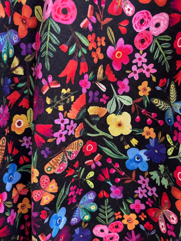 Butterfly Floral Midi Dress