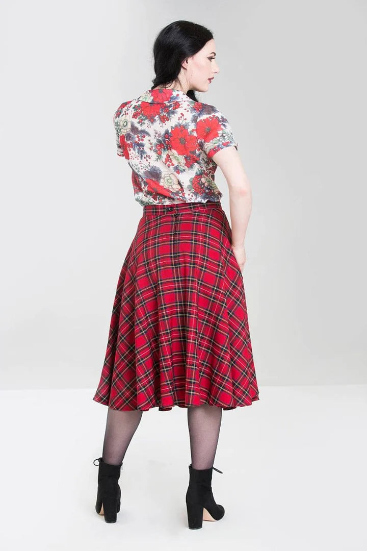 Irvine Skirt - Red Tartan