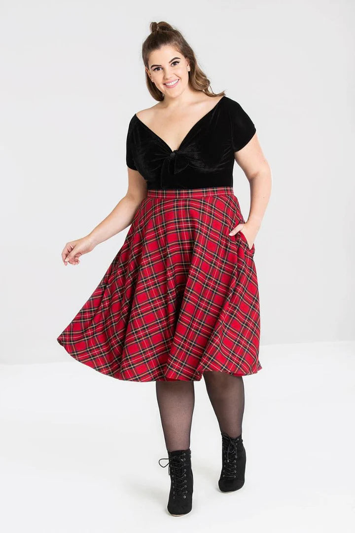 Irvine Skirt - Red Tartan