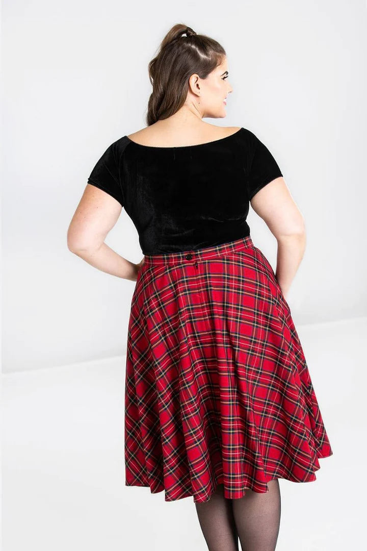 Irvine Skirt - Red Tartan