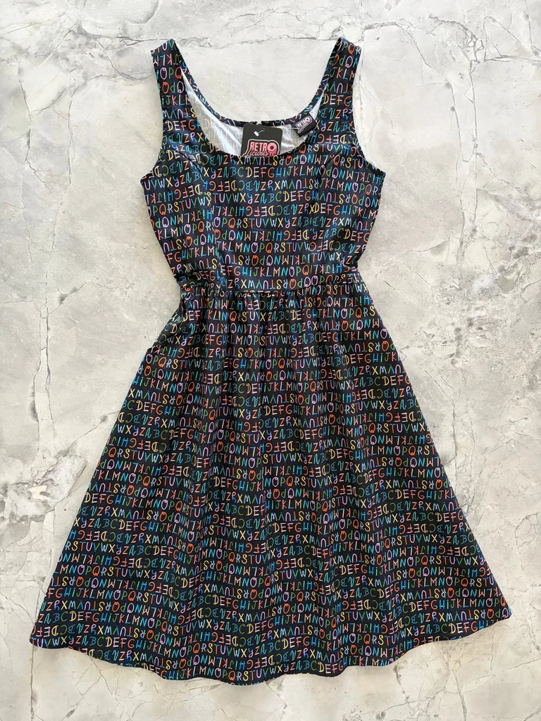 PREORDER - Alphabet Fit & Flare Dress - Estimated dispatch 25th of August