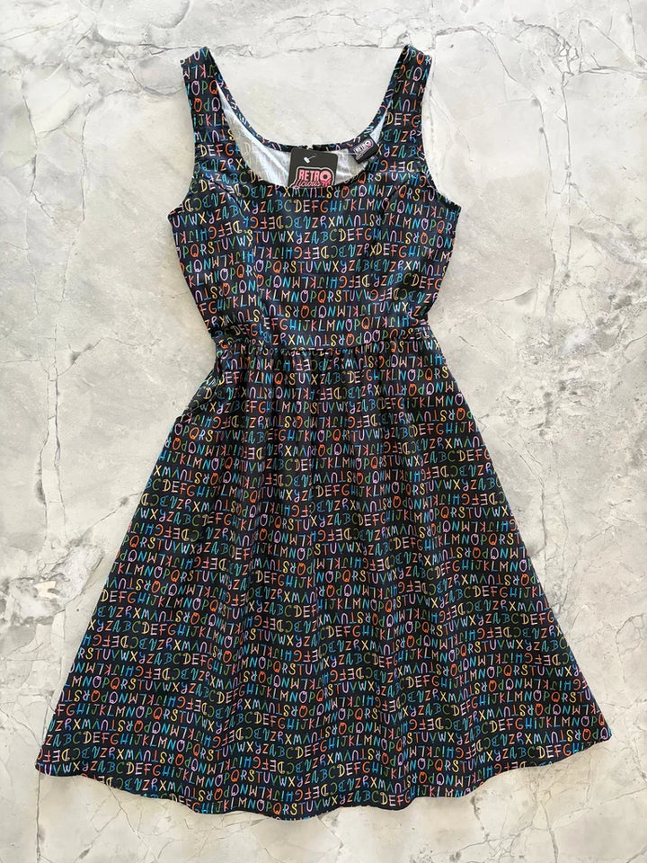 PREORDER - Alphabet Fit & Flare Dress - Estimated dispatch 25th of August