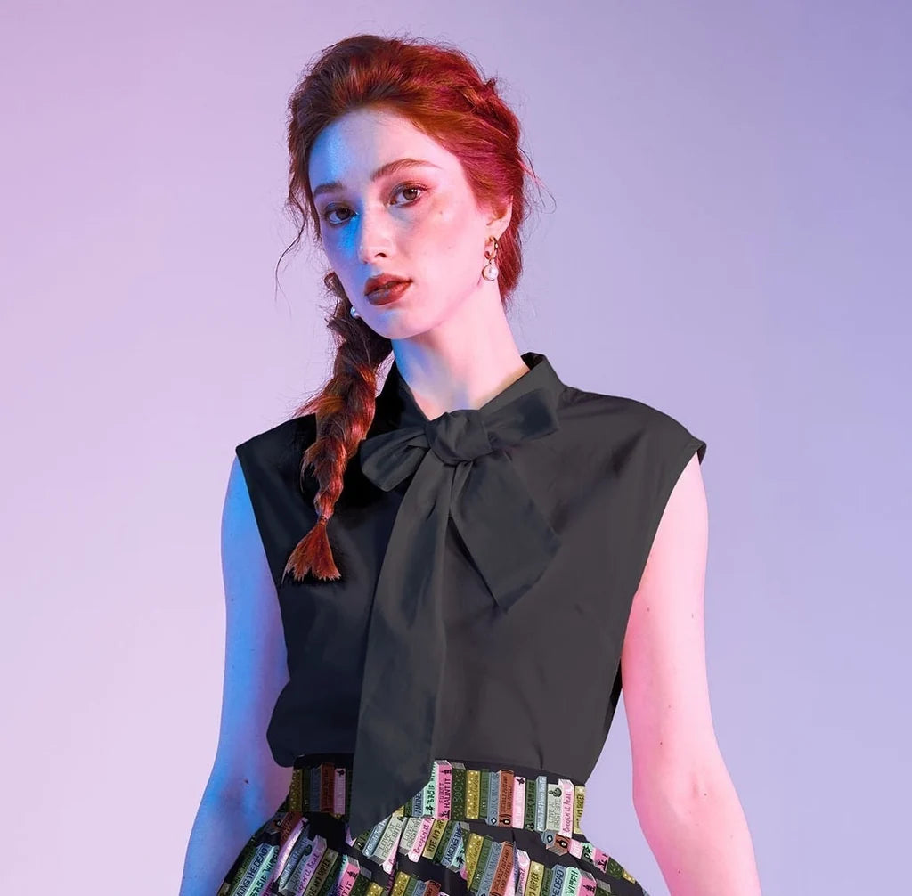 PREORDER - Black Bow Top - Expected dispatch date 29th of September