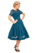 Tess Dress in Peacock Blue