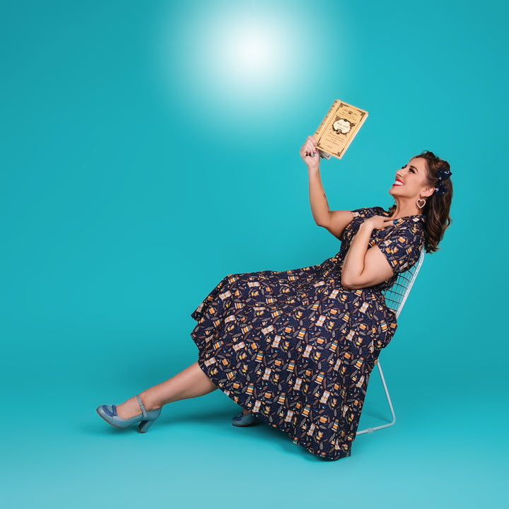 Peggy Swing Dress in The Good Book Print