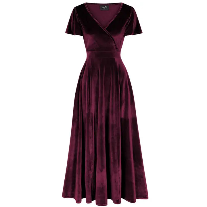 Lyra Maxi Dress - Wine Velvet - Preorder for dispatch 4th of November