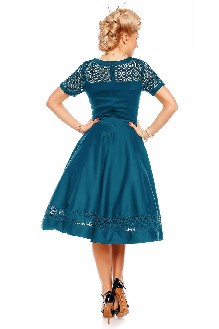 Tess Dress in Peacock Blue