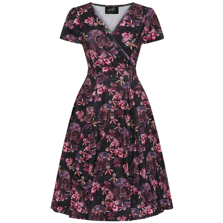 Lyra Dress - Floral Skull - Preorder for dispatch 24th September