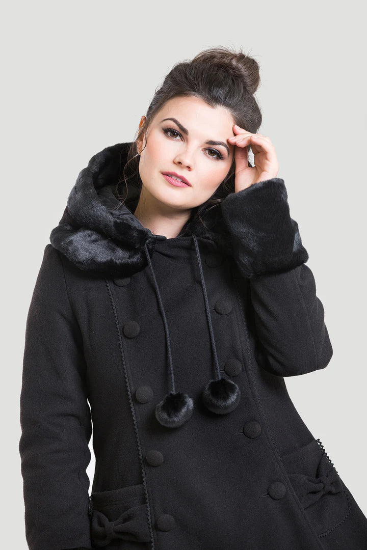 PREORDER - Black Sarah Jane Coat - Estimated dispatch 30th of June
