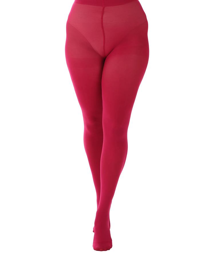 80 Denier Opaque Tights - Cerise
