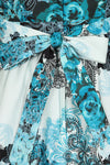 Teal Collage Tea Dress