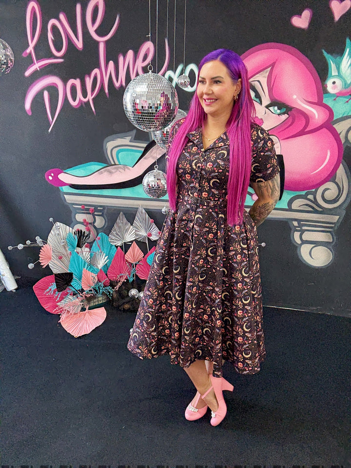 Peggy Swing Dress - Moonlight Bloom