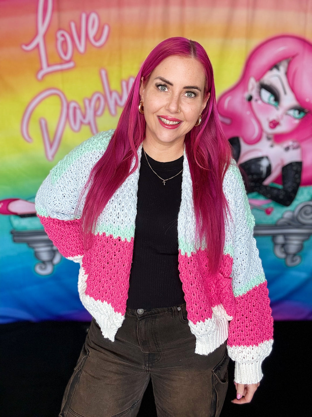 Brayanne Cardigan - Pink Mix