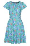 Teal Rose Day Dress