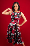 Red Rose Hepburn Dress