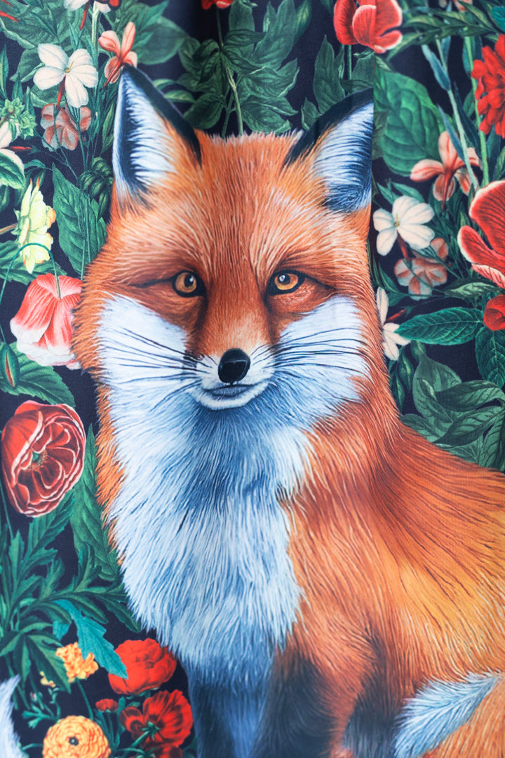 PREORDER - Aisley Floral Forest & Fox Pleated Midi Skirt - Expected dispatch 1st of September