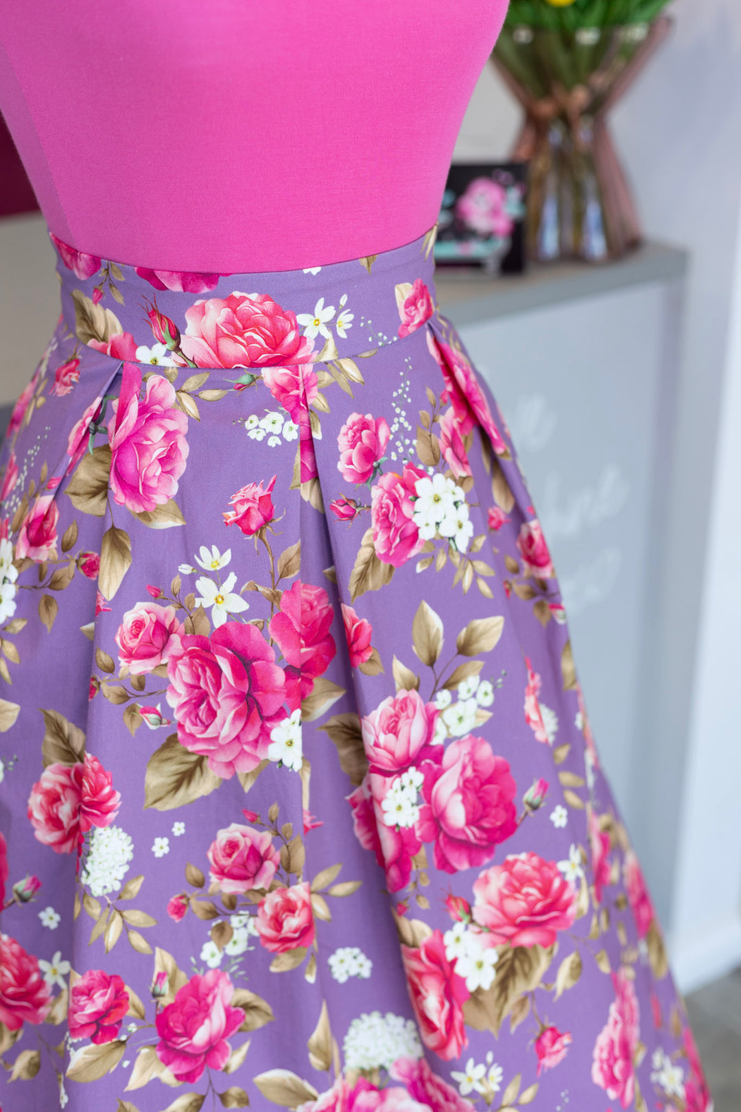 Aisley Lilac Rose Vintage Skirt