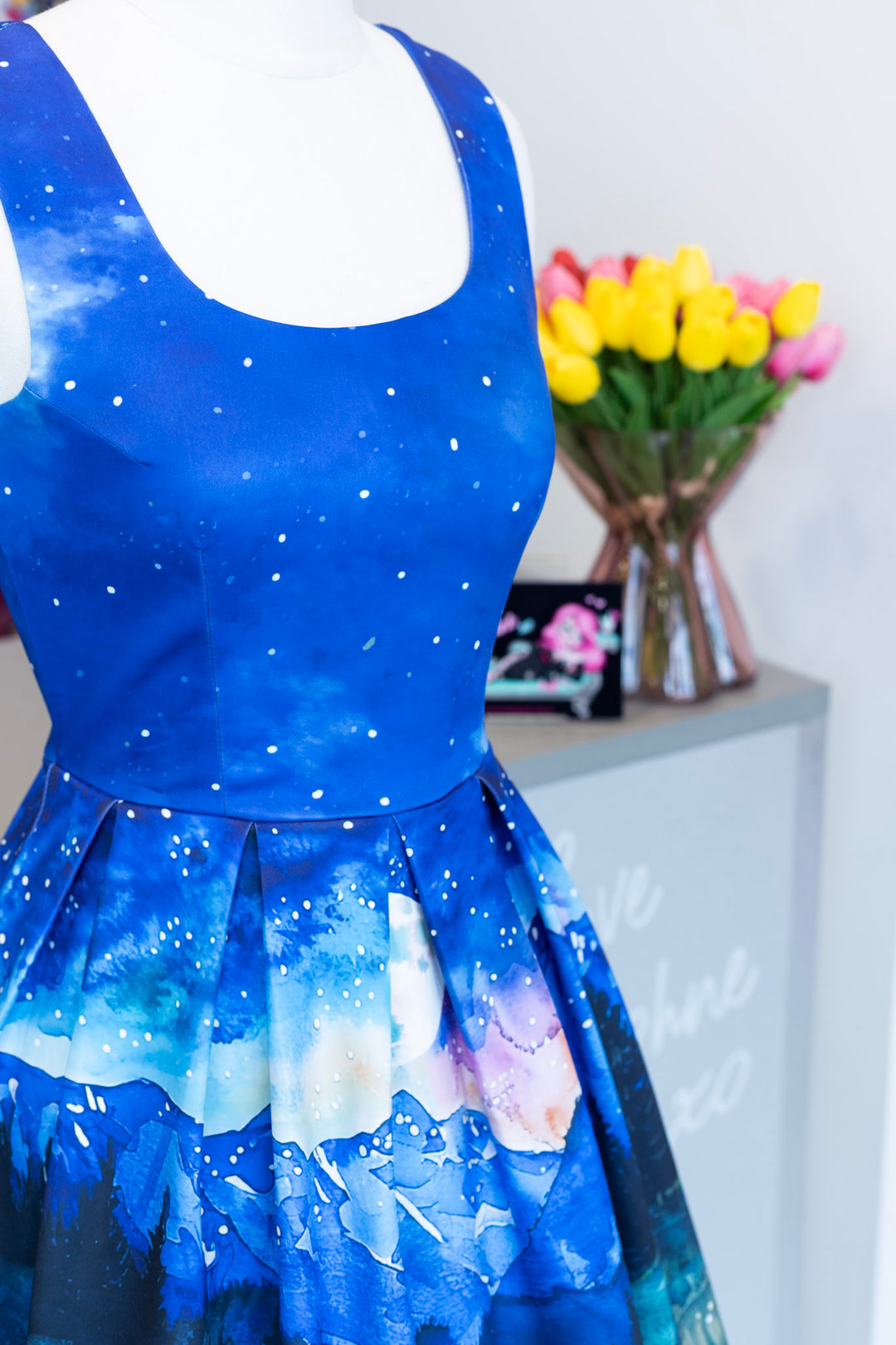 PREORDER - Amanda Black Cat Starry Night Dress - Estimated dispatch date 10th September