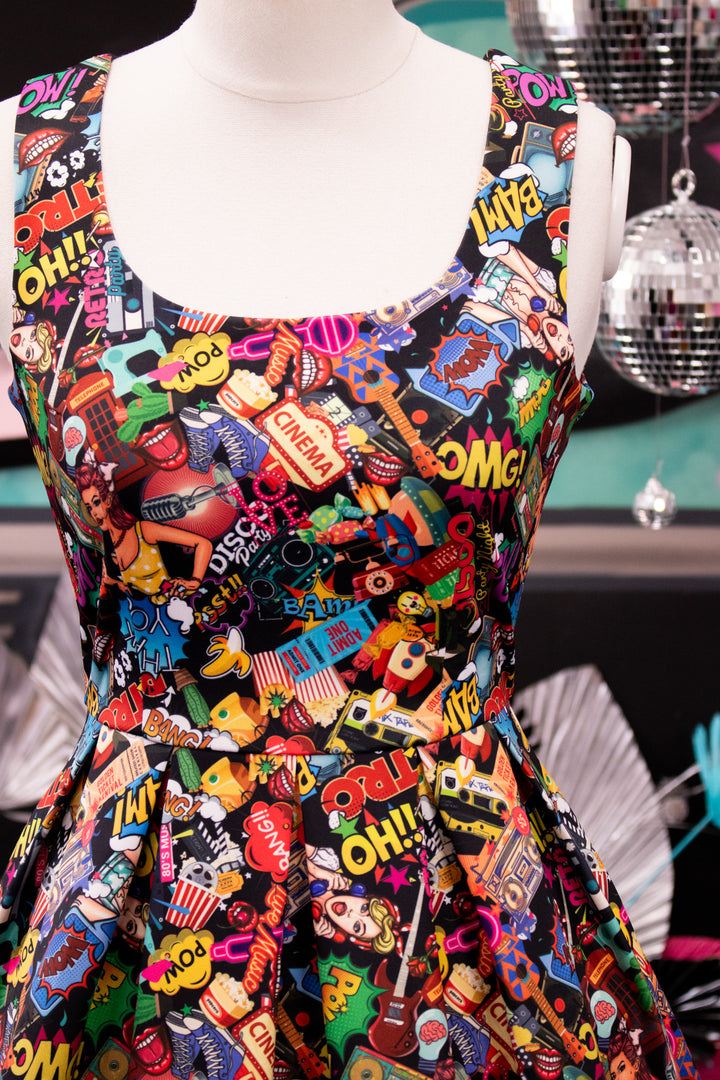 Amanda Black Comic Dress