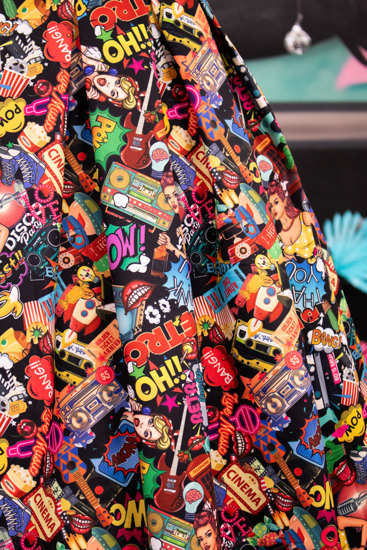 Amanda Black Comic Dress