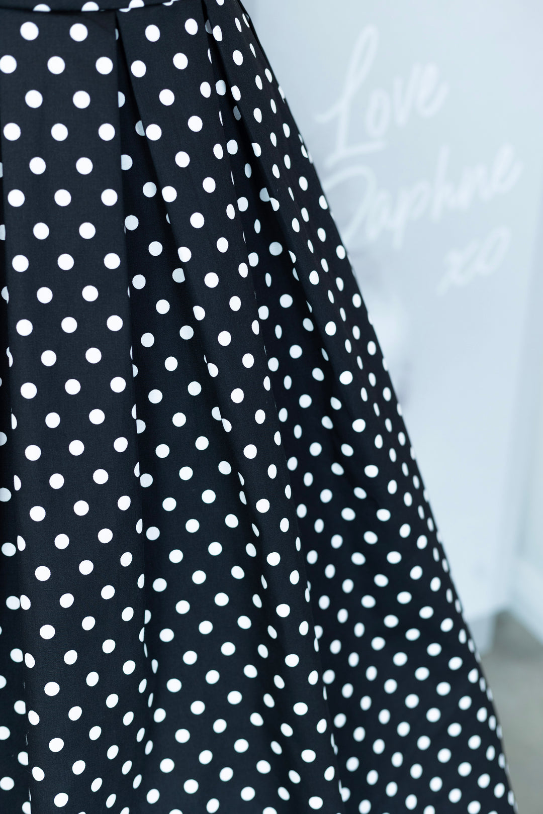 PRE-ORDER - Amanda Black & White Polka Dot Swing Dress - Expected dispatch 24th of June