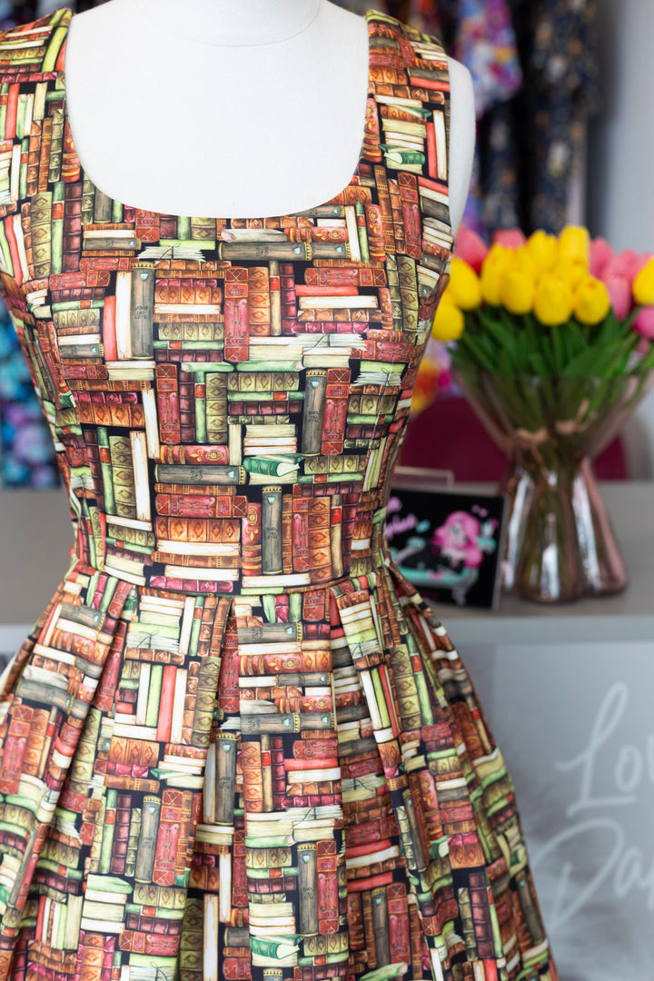Amanda Book Print Dress