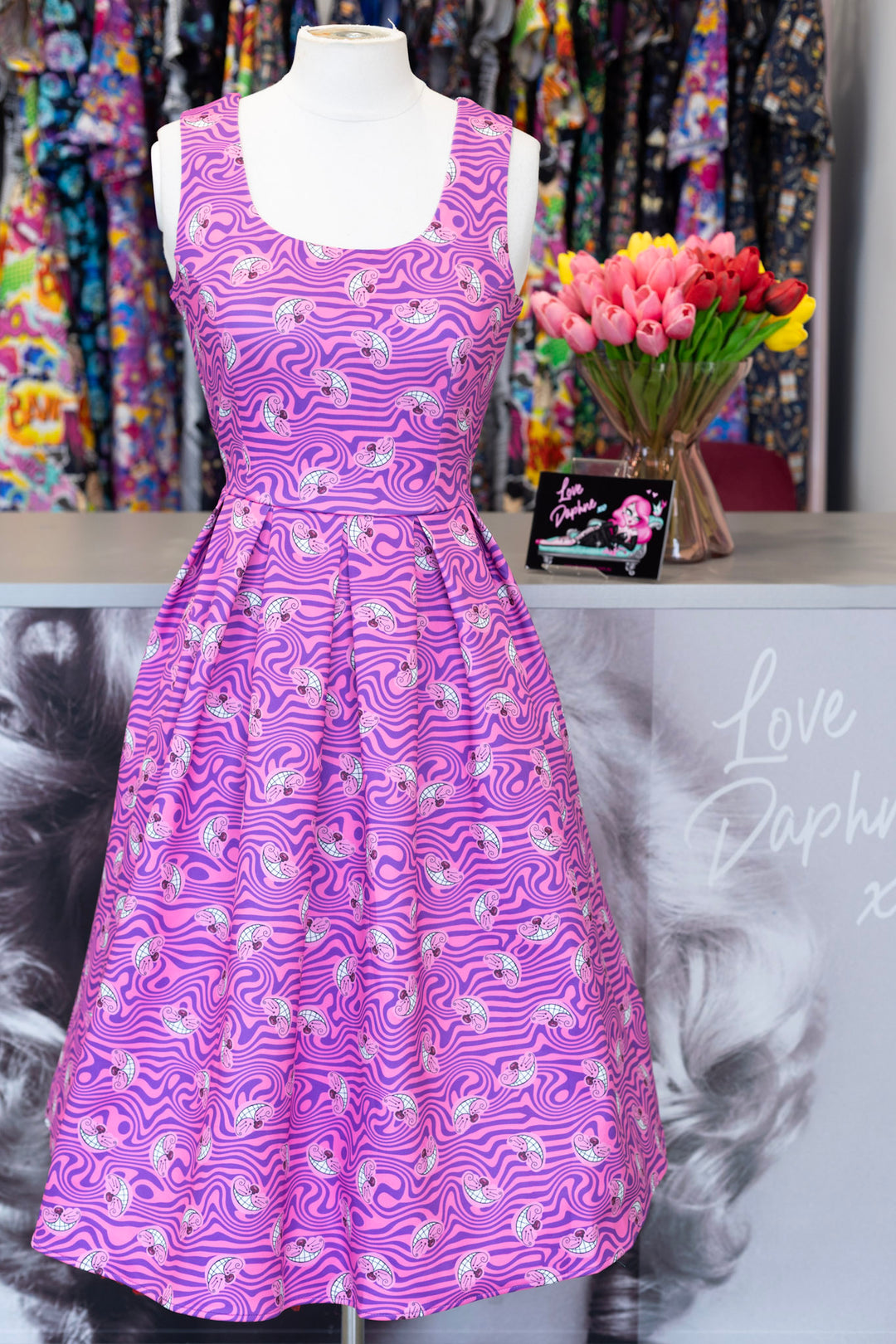 Amanda Pink Cheshire Cat Dress