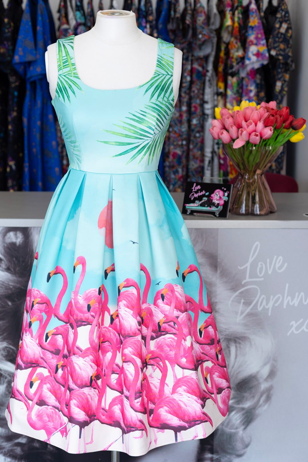 Amanda Flamingo Swing Dress