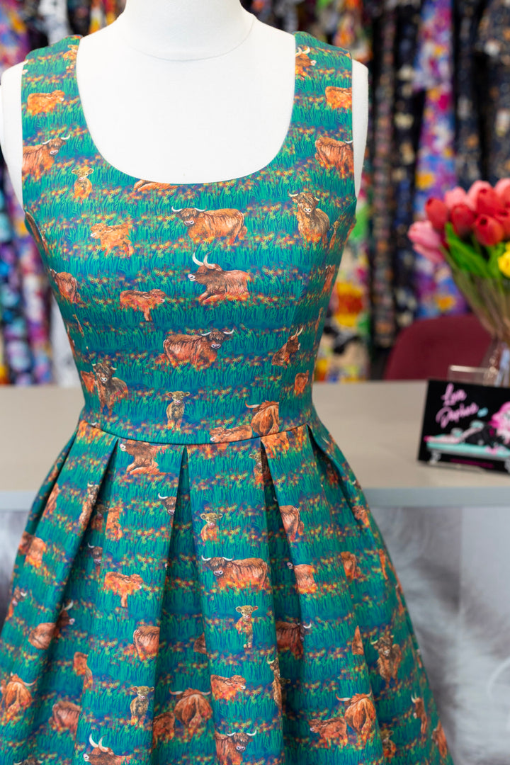 Amanda Green Highland Cattle Dress
