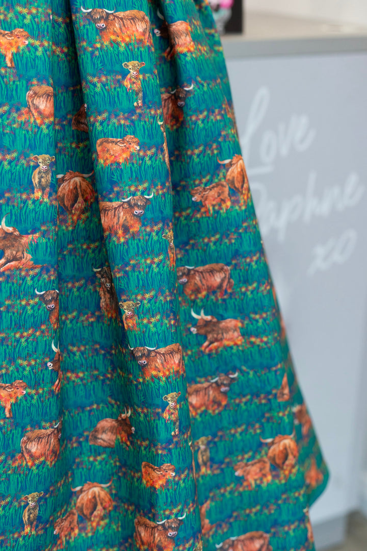Amanda Green Highland Cattle Dress