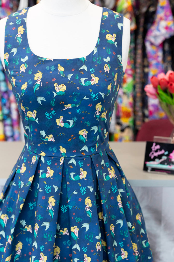 Amanda Teal Blue Mermaid Dress