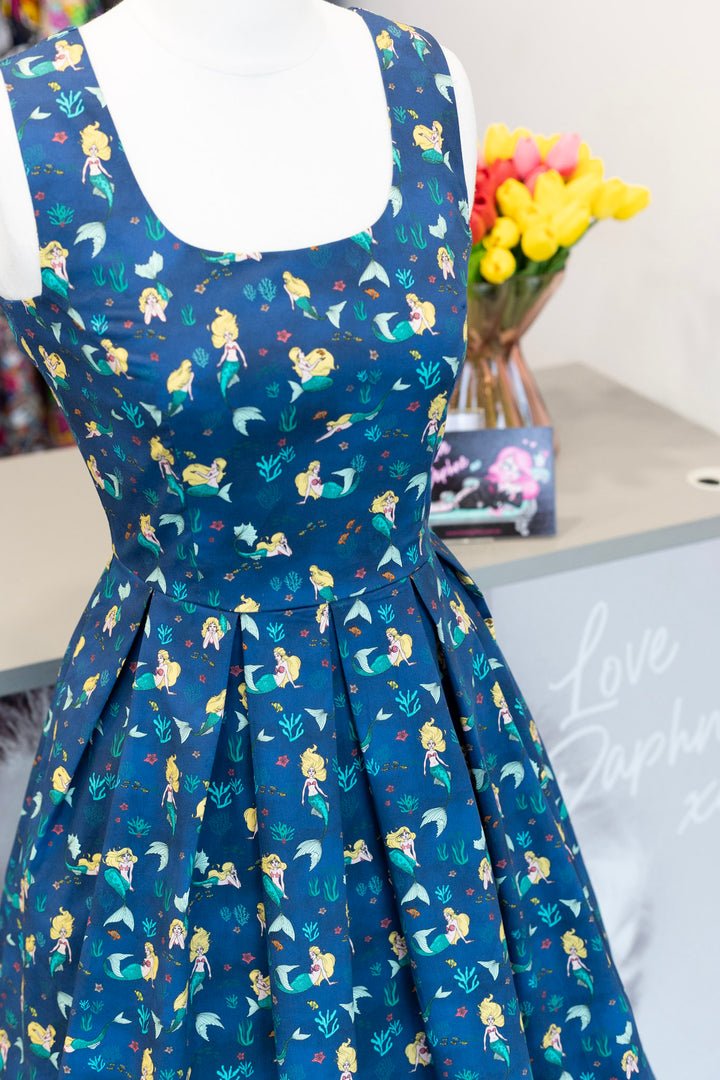 Amanda Teal Blue Mermaid Dress