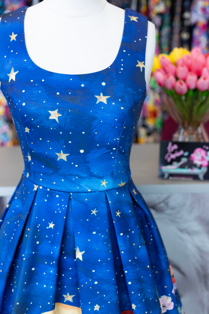 PREORDER - Amanda Midnight Garden Swing Dress - Estimated dispatch date 1st of July