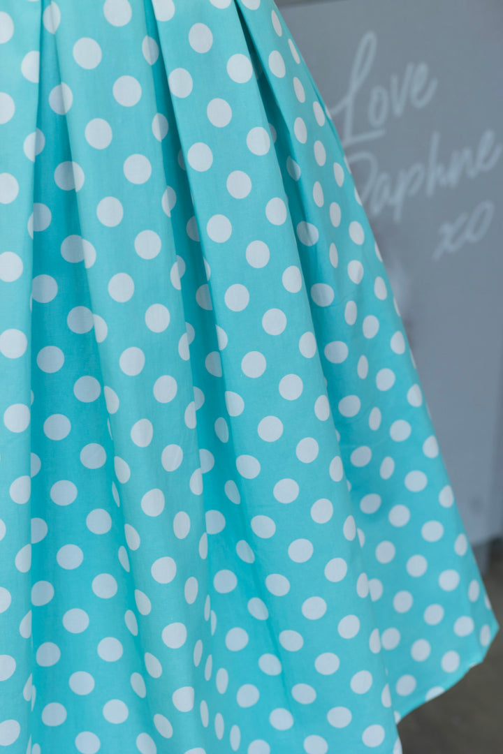 PRE-ORDER - Amanda Mint Polka Dot Swing Dress - Expected dispatch 7th of July