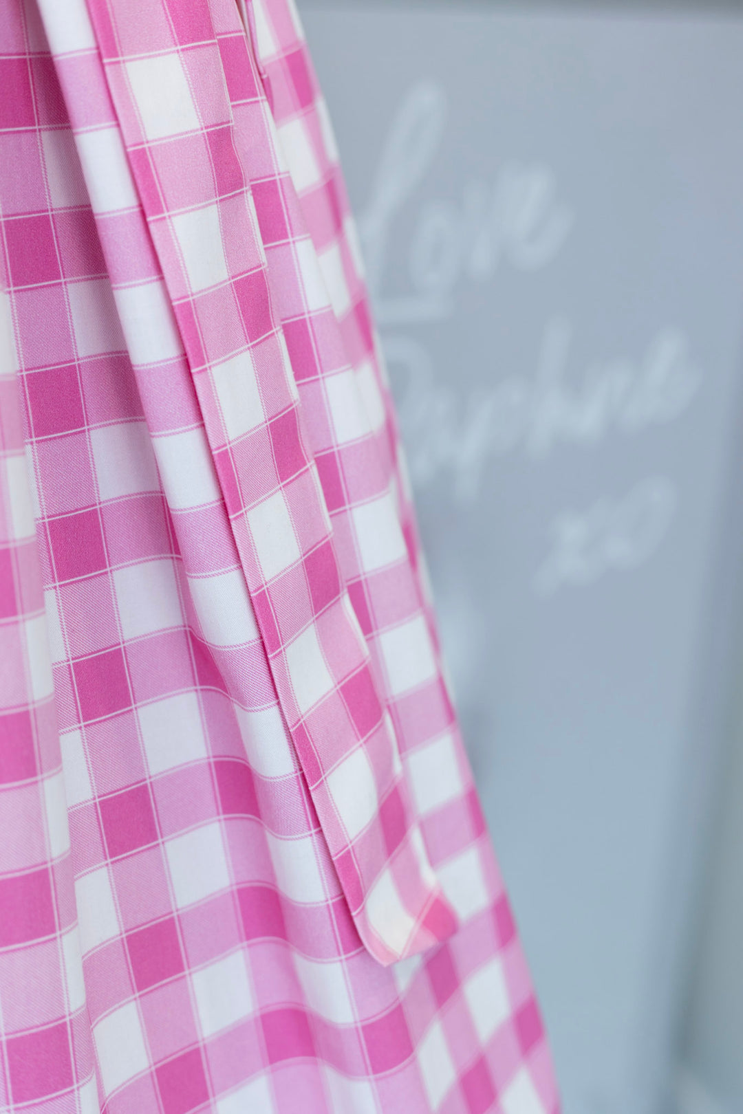 Amanda Pink Gingham Swing Dress