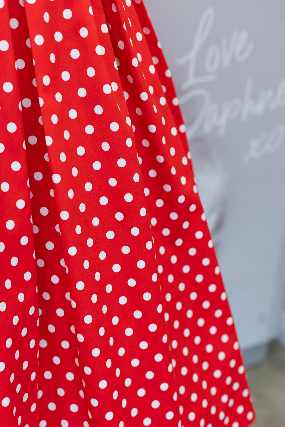 PRE-ORDER - Amanda Red Polka Dot Swing Dress - Expected dispatch 7th of July