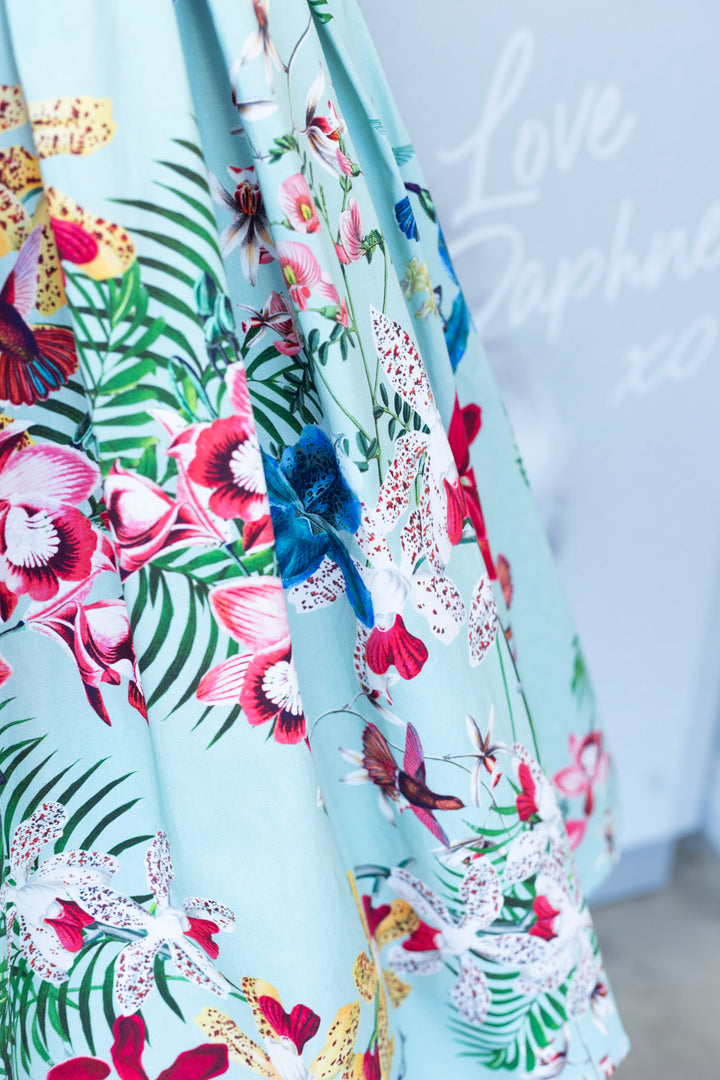 Amanda Vintage Inspired Botanical Dress