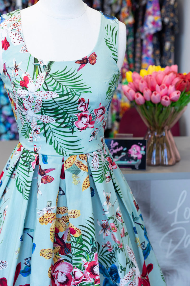 Amanda Vintage Inspired Botanical Dress