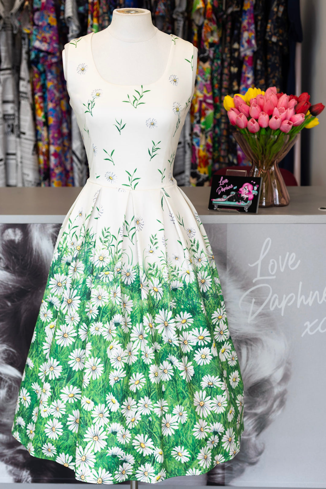 PREORDER - Amanda White Daisy Dress - Expected dispatch date 8th of July