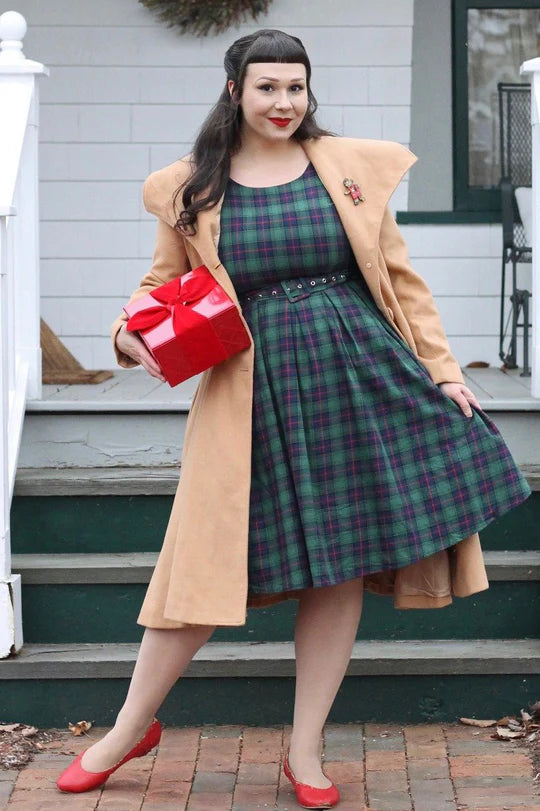 PREORDER - Annie Green Check Dress - Expected dispatch 22nd October