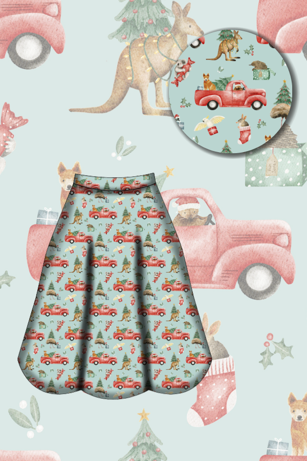 Eden Skirt - Aussie Christmas - Preorder for dispatch 28th of October