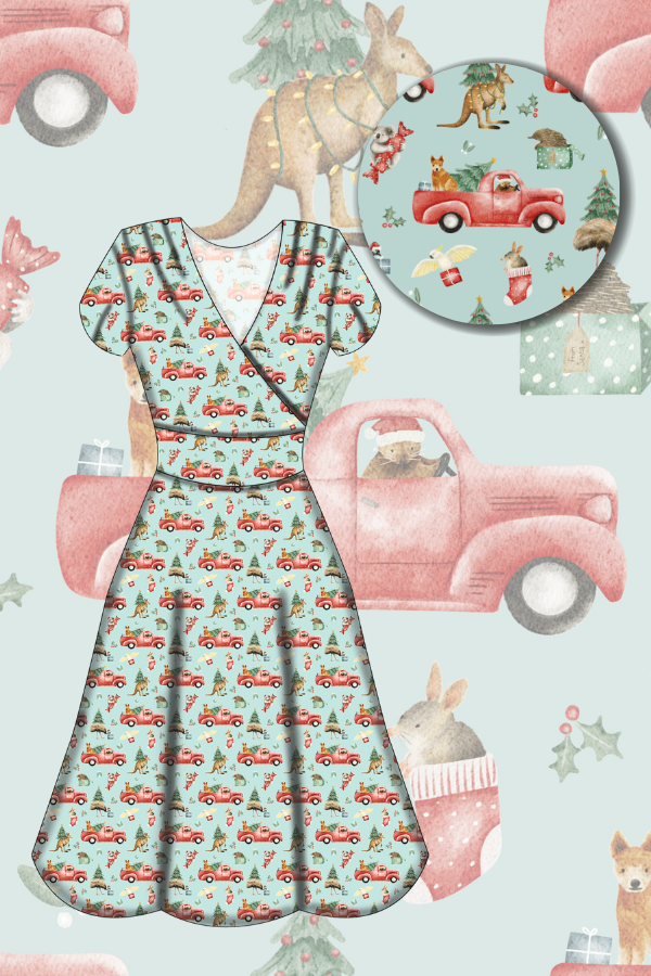Mimi Swing Dress - Aussie Christmas - Preorder for dispatch 28th of October