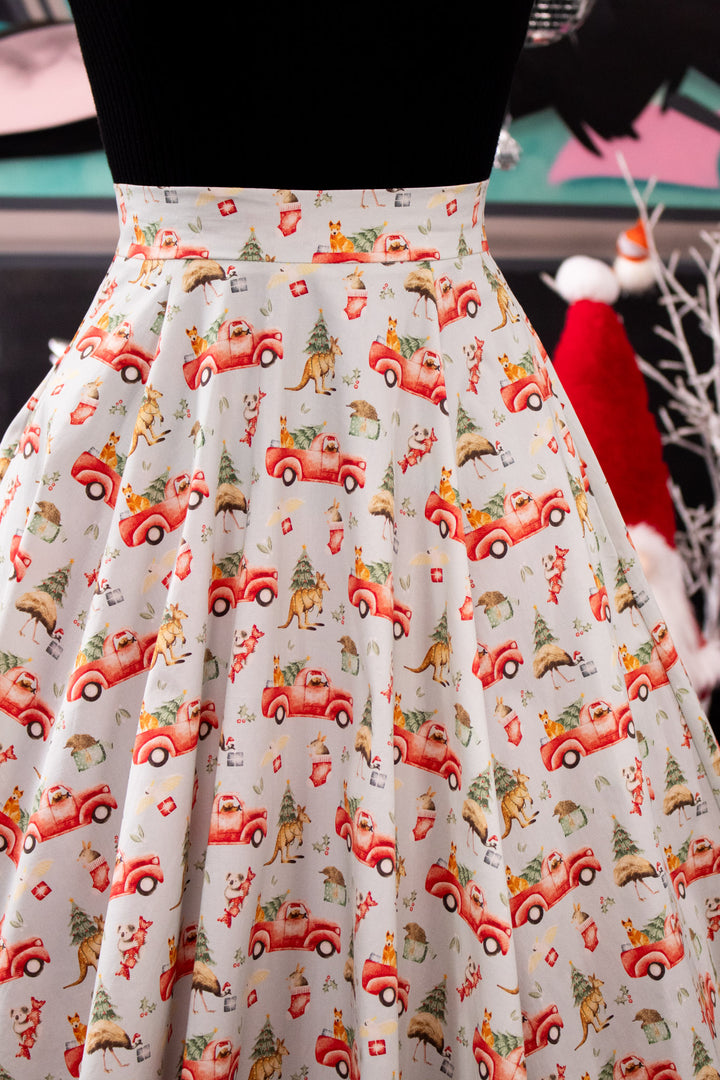 INSTOCK - Iris Swing Skirt - Aussie Christmas