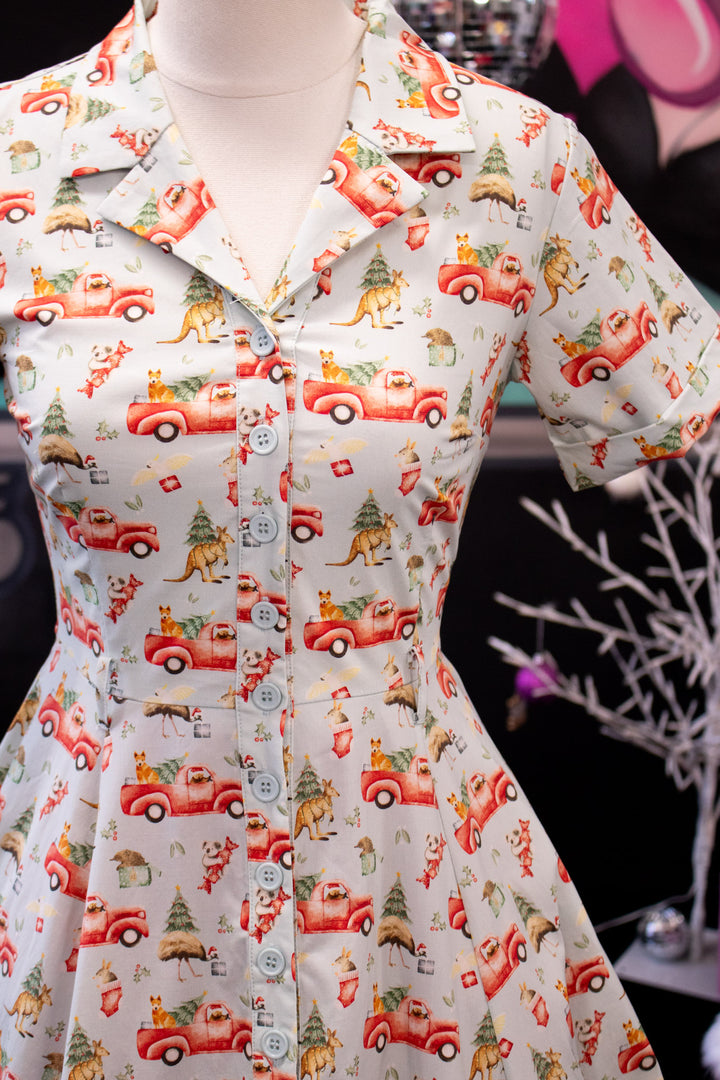 INSTOCK - Peggy Swing Dress - Aussie Christmas